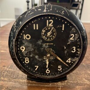 Vintage Big Ben 1910 Black Wind-Up Alarm Clock